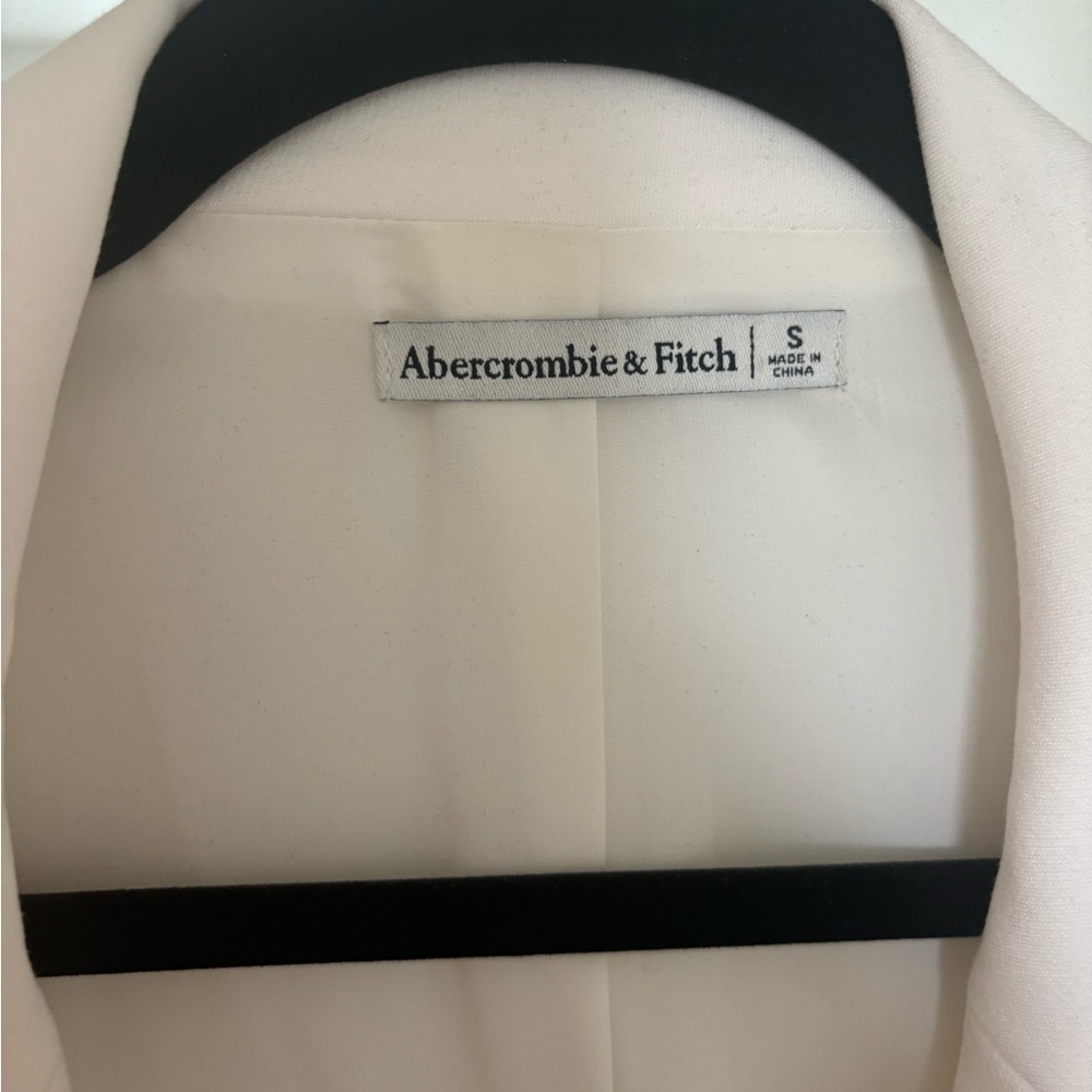Abercrombie & Fitch Long Sleeve Off White Wrap Blazer Dress - Picture 3 of 5